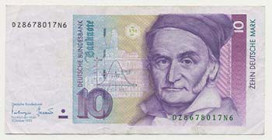 Germania - Repubblica Federale (Dal 1949) - 10 Mark 1993 "Carl Friedrich Gauss" - Rif. KP 38c
qSPL
Spedizione in tutto il Mondo / Worldwide shipping