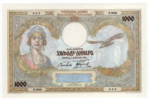 Jugoslavia - Banca Nazionale, Regno della Jugoslavia - 1000 Dinara 1.12.1931 - Serie 3.0249 n°266 - Pick#029
FDS
Spedizione solo in Italia / Shippin...