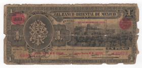 Messico - 1 Peso 1914 - El Banco Orieltale de Mexico - P# S388 - N° 640673
qMB
Spedizione solo in Italia / Shipping only in Italy