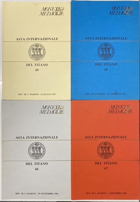 Cataloghi - Set di 4 cataloghi di aste numismatiche internazionali del Titano - ...