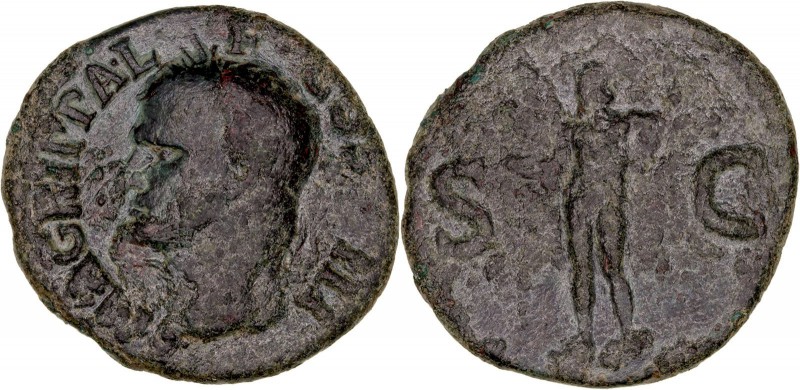 IMPERIO ROMANO
AGRIPA
As. AE. A/Cabeza de Agripa a izq., alrededor ley. R/Nept...