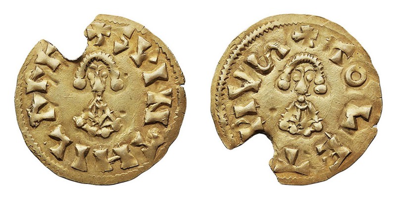 MONEDAS VISIGODAS
SUINTILA
Tremis. AV. Toleto. A/Busto de frente, alrededor + ...