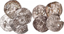MONEDAS ÁRABES
LOTES DE CONJUNTO
Lote de 4 monedas. AR. Dírhem. Todas con taladros, años 218, 227, 239 y 382 H. RC