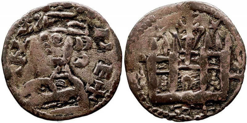 MONEDAS MEDIEVALES
CORONA CASTELLANO LEONESA
ALFONSO VIII
Dinero. VE. ¿Toledo...