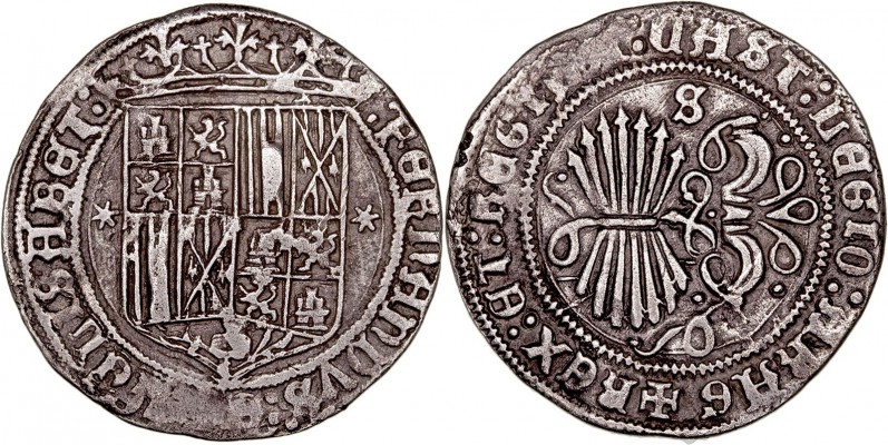 MONARQUÍA ESPAÑOLA
REYES CATÓLICOS
Real. AR. Sevilla. s/f. Con dos estrellas e...