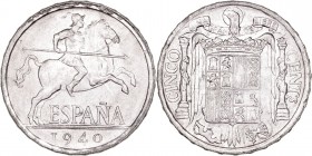 LA Peseta
ESTADO ESPAÑOL
5 Céntimos. Aluminio. 1940. PLVS VLTRA. CAL.133. EBC+/SC-