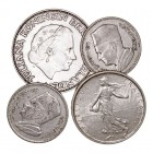 MONEDAS EXTRANJERAS
LOTES DE CONJUNTO
Lote de 4 monedas. AR. Francia 5 Francos 1963; Holanda 2 1/2 Gulden 1961; Marruecos Dírham 1960 (2). EBC- a MB...