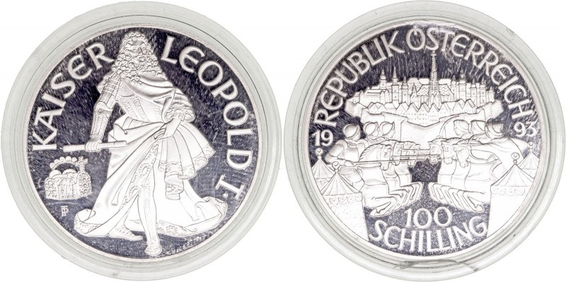 MONEDAS EXTRANJERAS
AUSTRIA
100 Schilling. AR. 1993. KM.-. Encapsulada. PROOF