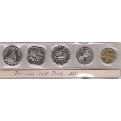 MONEDAS EXTRANJERAS
BAHAMAS
Serie de 5 valores 1975. AE. SC a SC-