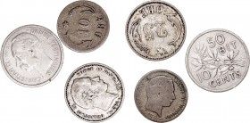 MONEDAS EXTRANJERAS
DINAMARCA
Lote de 3 monedas. AR. 10 Ore 1875, 25 Ore 1900 y 50 Bit 1905 (Indias Danesas). MBC a BC-