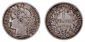 MONEDAS EXTRANJERAS
FRANCIA
Franco. AR. 1849 A. 4,76 g. KM.759,1. MBC
