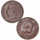 MONEDAS EXTRANJERAS
PORTUGAL
Lote de 2 monedas. AE. 20 Reis 1882 y 1891. MBC+ a MBC