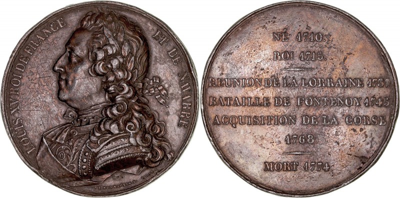 MEDALLAS
FRANCIA
AE-50. Serie Reyes de Francia Luis XV. Grabador Caqué. Siglo ...