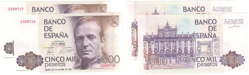 BILLETES
JUAN CARLOS I, BANCO DE ESPAÑA
5000 Pesetas. 23 octubre 1979. Sin ser...