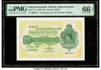 Low Serial Falkland Islands Government of the Falkland Islands 10 Pounds 15.6.1982 Pick 11c PMG Gem Uncirculated 66 EPQ. 

HID09801242017

© 2020 Heri...