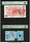 Ireland - Northern Bank of Ireland; Northern Bank 100; 5 Pounds ND (1974-78); 8.10.1999 Pick 64s; 203a Specimen/Commemorative PMG Gem Uncirculated 66 ...