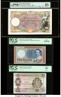 Italy Banco d'Italia 500 Lire 1937-42 Pick 51d PMG Very Fine 25; Netherlands Netherlands Bank 10 Gulden 23.3.1953 Pick 85 PCGS Very Fine 35PPQ; Scotla...