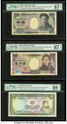 Japan Bank of Japan 1000; 5000 Yen ND (2004) Pick 104; 105 Two Examples PMG Superb Gem Unc 67 EPQ (2); Portuguese Guinea Banco Nacional Ultramarino, G...