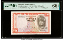 Malaysia Bank Negara 10 Ringgit ND (1967-72) Pick 3a KNB3a-c PMG Gem Uncirculated 66 EPQ. 

HID09801242017

© 2020 Heritage Auctions | All Rights Rese...