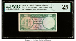 Qatar & Dubai Currency Board 1 Riyal ND (ca. 1960) Pick 1a PMG Very Fine 25. 

HID09801242017

© 2020 Heritage Auctions | All Rights Reserved
