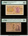 Southern Rhodesia Southern Rhodesia Currency Board 5 Shillings 1.1.1948 Pick 8b PMG Very Fine 20. Katanga Banque Nationale du Katanga 10 Francs 15.12....