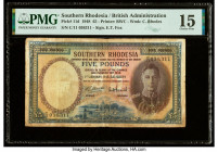 Southern Rhodesia Southern Rhodesia Currency Board 5 Pounds 1.1.1948 Pick 11d PMG Choice Fine 15. Stained.

HID09801242017

© 2020 Heritage Auctions |...