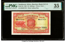 Southwest Africa Barclays Bank D.C.O. 10 Shillings 20.11.1958 Pick 4b PMG Choice Very Fine 35. 

HID09801242017

© 2020 Heritage Auctions | All Rights...