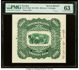 Sweden Ostergotlands 100 Kronor 1894 Pick S739p2 Back Proof PMG Choice Uncirculated 63. Printer's annotations, POCs and staple holes are noted on this...
