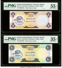 United Arab Emirates Currency Board 5; 10 Dirhams ND (1973) Pick 2a; 3a Two Examples PMG About Uncirculated 55 EPQ; Choice Very Fine 35 EPQ. 

HID0980...