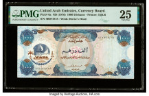 United Arab Emirates Currency Board 1000 Dirhams ND (1976) Pick 6a PMG Very Fine 25. 

HID09801242017

© 2020 Heritage Auctions | All Rights Reserved