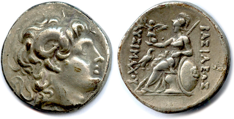 Greek
ROYAUME DE THRACE - LYSIMAQUE 323-281
Tête divinisée d’Alexandre diadémé...