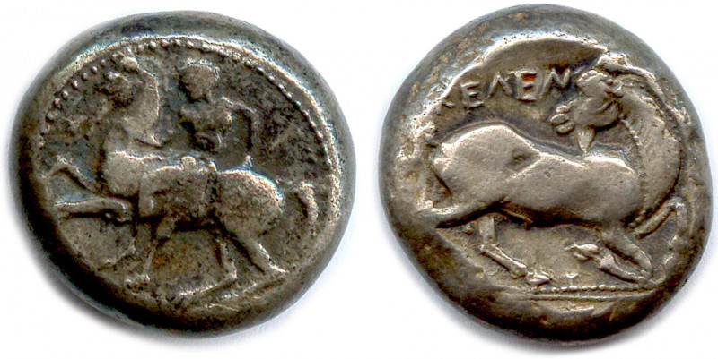 Greek
CILICE - CÉLENDÉRIS 485-480
Jeune éphèbe nu assis prêt à sauter de son c...