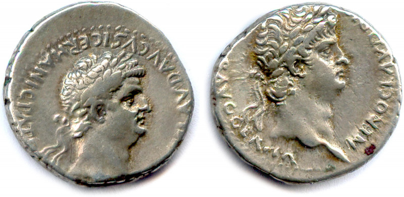 Roman
CAPPADOCE - NÉRON et CLAUDE 54-68
Tête laurée de Néron à droite. Avec GE...