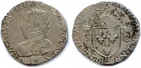 France Royales
CHARLES IX 1560-1574
CAROLVS.VIIII.D.G.FRANCO.REX. Son buste lauré et cuirassé à 
gauche à la cuirasse damasquinée. Dessous, tour ma...