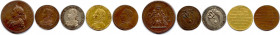 France Royales
CHARLES IX 
Lot comprenant 5 médaille et jetons : 
Médaille en cuivre (frappe postérieure) datée 1564 du Graveur Antoine 
Brucer (1...