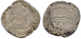 France Royales
HENRI III 30 mai 1574 - 2 août 1589 
HENRICVS. III. D (différent) G. FRANCO. REX. Rose, marque 
de Loys Forton, maître de 1575 à 158...