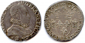 France Royales
HENRI III 1574-1589
HENRICVS. III. D: G. FRAN. ET. POL. REX. Buste du roi lauré, 
drapé et cuirassé à l’antique avec le col fraisé. ...