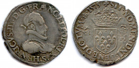 France Royales
HENRI III 1574-1589
HENRICVS. III. D. G. FRANC. ET. POL. REX. Buste du roi lauré, 
drapé et cuirassé à l’antique avec le col plat. D...