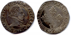 France Royales
HENRI III 1574-1589
HENRICVS. III. D: G: FRANC. ET. POL. REX. Son buste lauré 
et cuirassé avec le col plat. Dessous dans la légende...