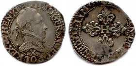 France Royales
HENRI III 1574-1589
HENRICVS. III. D. G. FRANC. ET. POL. REX. Moucheture 
d’hermine pour Jacques Enen (1573-1578) en début de légend...