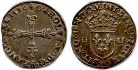 France Royales
CHARLES X Cardinal de Bourbon Roi de la Ligue 
2 août 1589 - 9 mai 1590
CAROLVS.X.D.G.FRANC.REX. Tête de lion pour Philippe 
Varice...