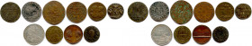 France Royales
LOUIS XIII, LOUIS X, LOUIS XVI 
Neuf jetons et autres :
Jeton en cuivre de Louis XIII 1615, Jeton en 
argent 1623 Conseil du roi MU...