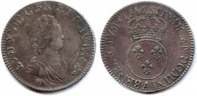 France Royales
LOUIS XV 1er septembre 1715 - 10 mai 1774
Écu Vertugadin en argent 1716 A = Paris. 
Gad 317
Trèfle à l’avers, marque de Jean Fauber...
