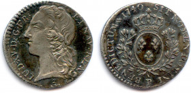 France Royales
LOUIS XV 1715-1774
Dixième d’écu au bandeau en argent 1740 P = Dijon. 
Gad 292
Ancre, marque de Pierre Nardot et Outre pour Simon R...