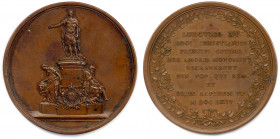 France Royales
LOUIS XV 
A LOUIS XV P MEG MCVLDM HNTDVX 
ROYS CLUR EP EGMIO/ MDCC LXIV. 
À l’exergue : signature B. DU VIVIER F
Statue du roi ent...