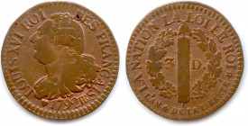 France Royales
LOUIS XVI Gouvernement Constitutionnel 1791-1792
3 Deniers 1792-an 4 de la Liberté avec FRANCAIS (sans 
cédille) 
BB et cœur = Stra...