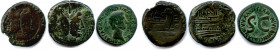 Roman Republic
RÉPUBLIQUE ROMAINE 
Trois monnaies en bronze (As) : Marcia (proue), Pinarius Natta (proue), Sex Nonius Quinctilianus.
T.B.
