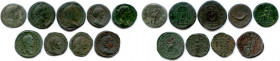 Roman Empire
EMPIRE ROMAIN 
Neuf monnaies romaines en bronze 
(huit sesterces et un as) : 
Aelius, Antonin le Pieux, Marc Aurèle, 
Faustine Fille...