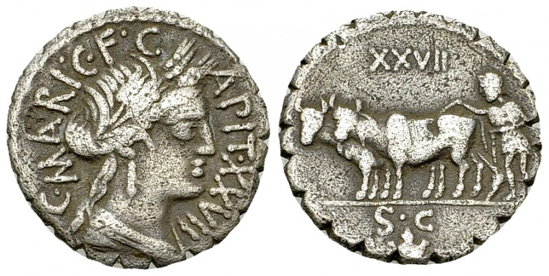 C. Marius C.f. Capito AR Denarius serratus, 81 BC 

C. Marius C.f. Capito. AR ...