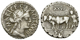 C. Marius C.f. Capito AR Denarius serratus, 81 BC